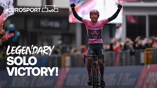 Egan Bernals incredible solo victory on Stage 16  Giro dItalia 2021  Eurosport [upl. by Giustina]