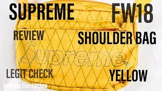 SUPREME SHOULDER BAG FW18 REVIEW LEGIT CHECK [upl. by Allemahs450]