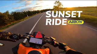 KTM 890 DUKE GP  SUNSET amp ARROW PRO RACE TITANIUM RAW SOUND [upl. by Britney666]