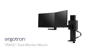 Ergotrons AwardWinning TRACE™ Dual Monitor Mount In Motion [upl. by Laehpar]