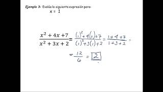 Evaluación de Expresiones Algebraicas y Sustitución de Variables [upl. by Aurore]