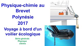 Brevet Pondichéry 2017 correction de la physique chimie [upl. by Ammej]