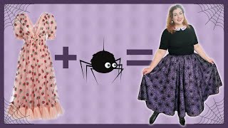 I Made a Glittery Spiderweb Skirt for Spooky Season  aka how to put pockets in a tulle skirt [upl. by Yorgo706]