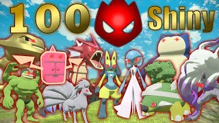 I caught 100 Alpha Shiny Pokemon [upl. by Nnylyar342]