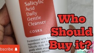 Cosrx Salicylic Acid Daily gentle cleanser Review amp Swatch Who should buy it [upl. by Allen]