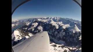 Flying in the Swiss Alps Alpenflug ab LSPG Sarnersee Hasliberg Eiger Jungfraujoch Aletschgletscher [upl. by Koss882]