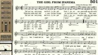 The Girl From Ipanema Love playalong for Cornet Trumpet Vocal or any Bb instrument with lyrics [upl. by Ettezil]