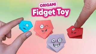 Origami Paper Fidget Toy  How to make paper Fidget toy  Easy origami moving paper toys [upl. by Buffum]