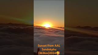 This sunset video was shot at the time of full moon from AAL Sandakphu3636mApril 2024🥰 [upl. by Onaicnop135]