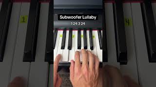 Subwoofer Lullaby  Minecraft Easy Piano Tutorial piano tutorial minecraft [upl. by Assenev]