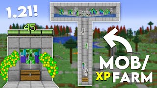 Easy MOB XP Farm Tutorial in Minecraft Bedrock 121 Without Mob Spawner [upl. by Eural]