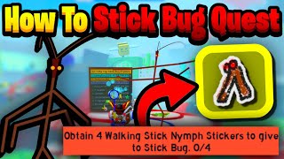 How To COMPLETE Stick Bugs Beesmas Quest STICK NYMPH STICKER Bee Swarm [upl. by Scheider937]