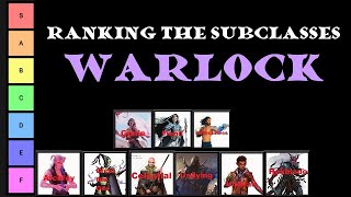 Ranking the Subclasses in DampD The Warlock [upl. by Nirak36]