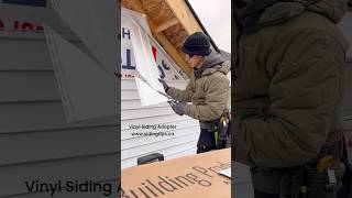 Cut vinyl siding then install vinyl siding with a roofing nailer [upl. by Elladine]