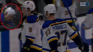 Jay Bouwmeester collapses suffers cardiac episode on Blues bench during game [upl. by Jerrilee643]