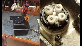 Fixing a Sailboat Autopilot  Raymarine Rotary Drive Type 2 Autohelm gear replacement [upl. by Alilad]