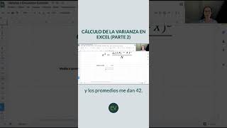 CÓMO CALCULAR LA VARIANZA EN EXCEL PARTE 2 [upl. by Aratal]