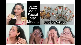 VLCC Gold Facial and Gold BleachStep By StepDemo and ReviewStyle Up India [upl. by Spanos]