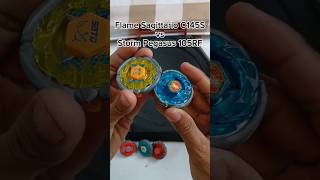 Flame Sagittario C145S vs Storm Pegasus 105RF beyblade bettle shorts [upl. by Kciderf]