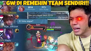 Pamer Winrate Ke Public Malah Di REMEHIN Gw Gendong Ampe Menang  Mobile Legends [upl. by Yerahcaz]