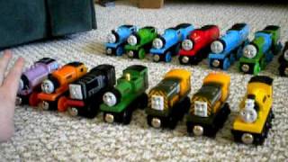 My wooden train collection Thomas the Tank Engine [upl. by Machute918]