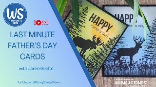 Whimsy Stamps Live Stream Last Minute Card Idea for Dad [upl. by Benedetta100]