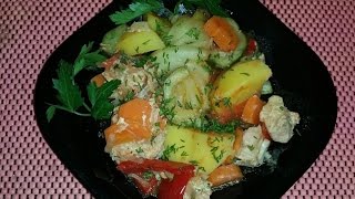 Приготовление очень вкусного куриного филе с овощами в горшочке [upl. by Enomal]