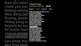 Lirik Lagu Wengo WengoFajar Sadboy amp Widia Kalana 🎧🎶musikvirall laguterbaru lirikhits shorts [upl. by Ezarra]