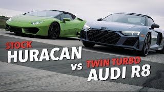 Lamborghini Huracan vs TT Audi R8  STREET RACE [upl. by Ku]