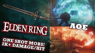 This Elden Ring Weapon is INCREDIBLE for Soul Farming AOE One Shot Mobs  Sword of Night and Flame [upl. by Htennek]