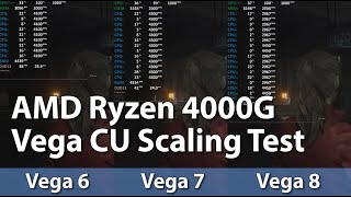 AMD Ryzen 4000G Renoir Vega 6 vs Vega 7 vs Vega 8 at 1Ghz How Well Do Vega CUs Scale [upl. by Sigismondo6]