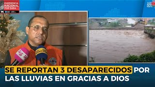 Se reportan 3 desaparecidos por las lluvias en Gracias a Dios [upl. by Quintana44]