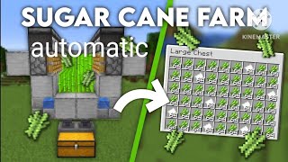 easy sugar cane farm automatic in Minecraft for bedrock edition [upl. by Ellehcsor]