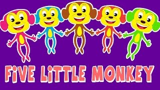 Cinque scimmiette  Five Little Monkeys [upl. by Deehahs208]