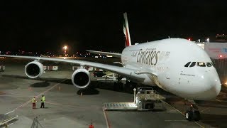 Emirates A380 Business Class Düsseldorf  Dubai a mileage run [upl. by Haliehs]