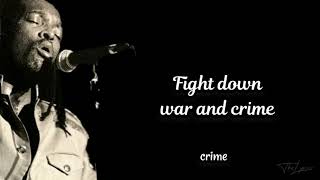 Lucky Dube  WAR AND CRIME lyrics [upl. by Kaitlynn686]