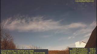 TimeLapse Weather 11302024 in Oak Ridge TN [upl. by Ariait225]