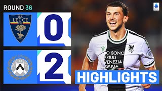 LECCEUDINESE 02  HIGHLIGHTS  Friulani secure huge win on the road  Serie A 202324 [upl. by Eiram801]