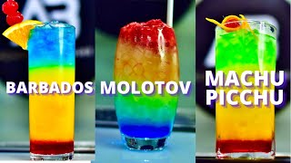 COCTELES COLORIDOS MAS POPULARES🍹 4 BEBIDAS DIFERENTES  Mentor Joglan [upl. by Renie]