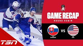 Slovakia vs USA  2023 World Juniors Highlights [upl. by Kovacev]