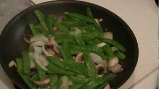 Cooking Chinese Vegetables Stir Fry Snow Pea Pods Fast Chinese Cooking [upl. by Aseyt487]