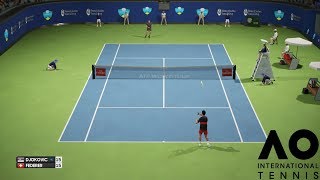 Novak Djokovic vs Roger Federer  AO International Tennis  PS4 Gameplay [upl. by Atlanta959]