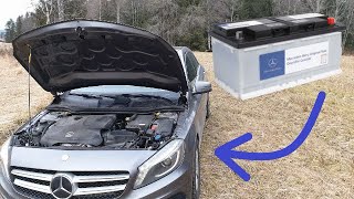 Mercedes w176 A180 Battery Replacement  how to  DIY [upl. by Sutniuq]