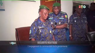 SECURITE ROUTIERE LENGAGEMENT DU COMMANDANT DE LA GENDARMERIE RTG GUINEE 224 [upl. by Karb469]