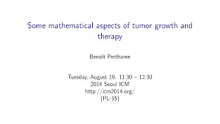 ICM2014 VideoSeries PL15 Benoit Perthame on Aug19Tue [upl. by Alit]