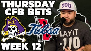 Thursday CFB Picks amp Predictions Week 12  College Football Picks With Kyle Kirms [upl. by Ahrat]