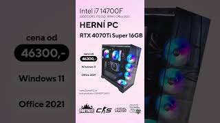 HERNÍ PC INTEL CORE I7 14700F NVIDIA RTX 4070 TI SUPER 16GB 32GB DDR4 RAM 2TB M2 SSD WINDOWS 11 [upl. by Terza]