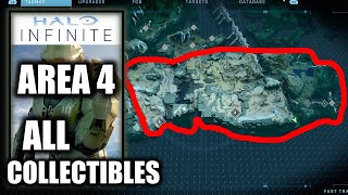 Halo Infinite AREA 4 All Collectible Locations All Skulls Logs Cores Towers Lockers Artifacts [upl. by Llirpa]