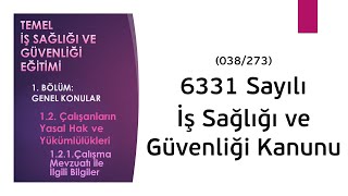 038 6331 Sayılı İş Sağlığı ve Güvenliği Kanunu [upl. by Ahsekar423]