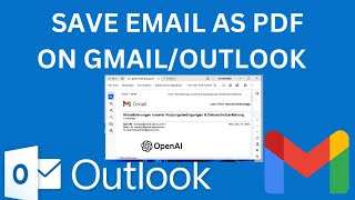 Convert OutlookGmail Email to PDF  Save an Email as a PDF [upl. by Ttegirb]